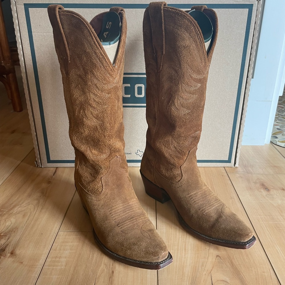 Tecovas Suede Cowboy Boots
